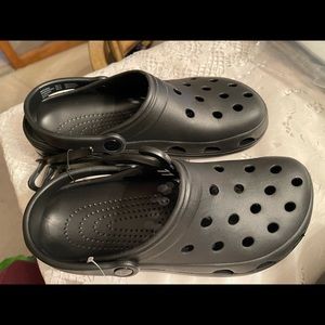 Brand New Time and Tru Womens Black Crocs Size 11